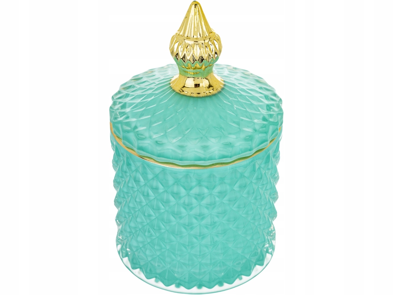 SZKLANY Pojemnik 14 x 8,5 cm NA WACIKI PŁATKI KOSMETYCZNE - Miętowy Marka Artpol