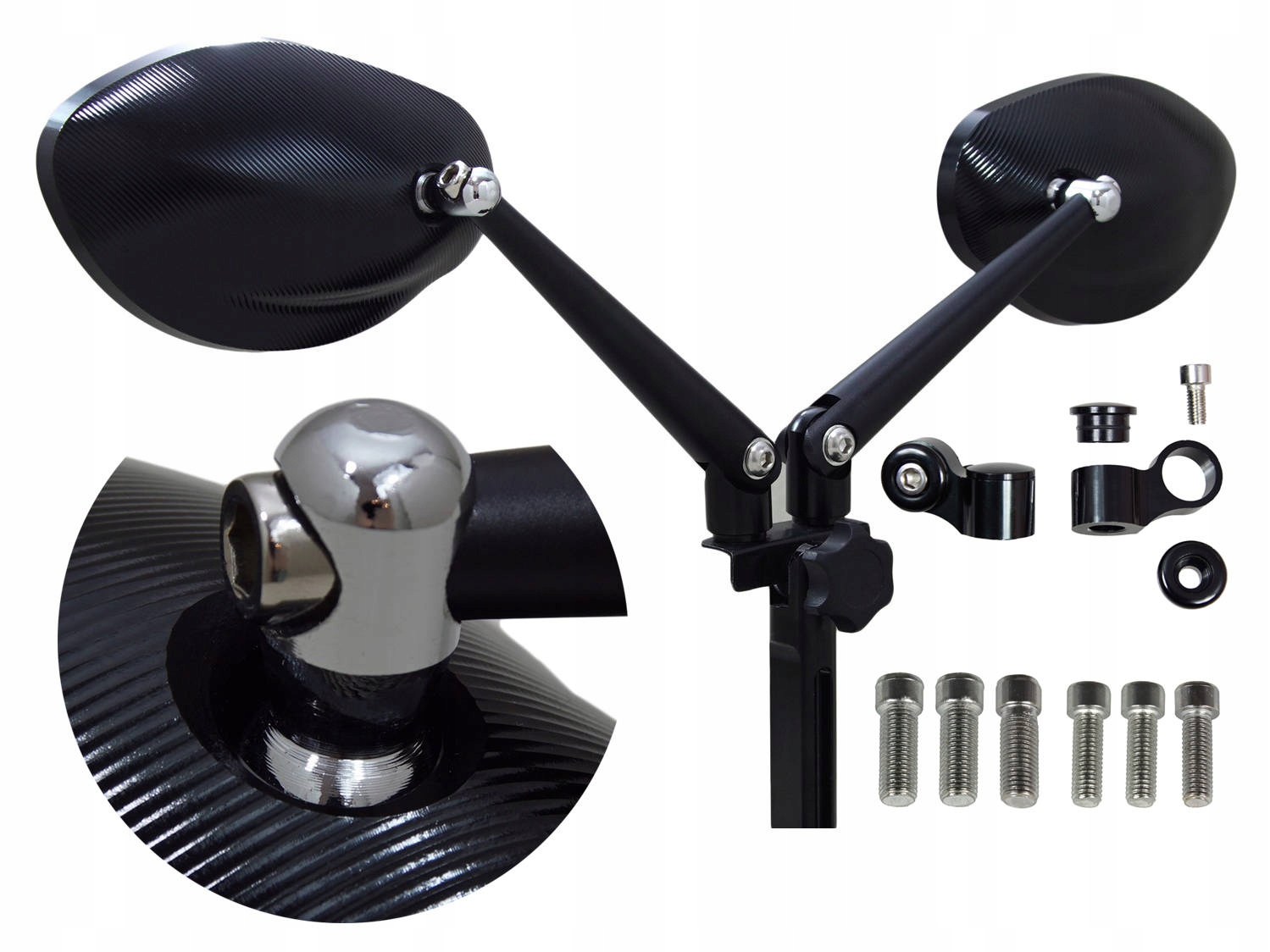 

lusterka akcesoryjne Cnc eliptyczne custom M8 M10