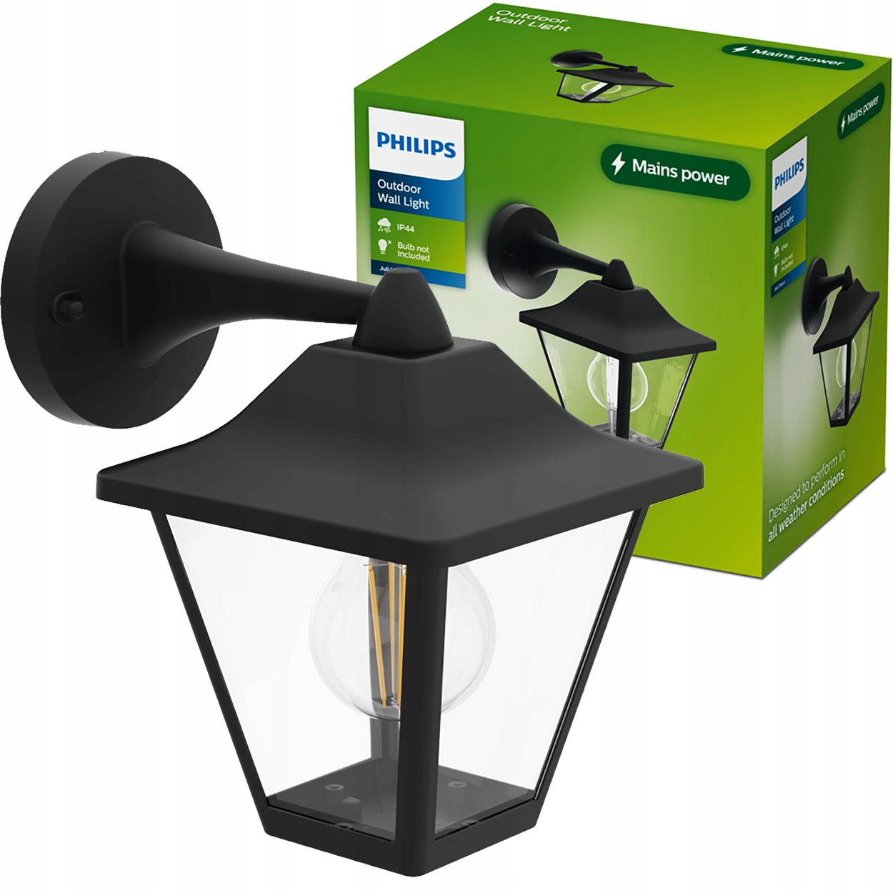 Venkovní nástěnné svítidlo Philips Juli Fasádní lampa E27 Led Zahradní nástěnná lampa