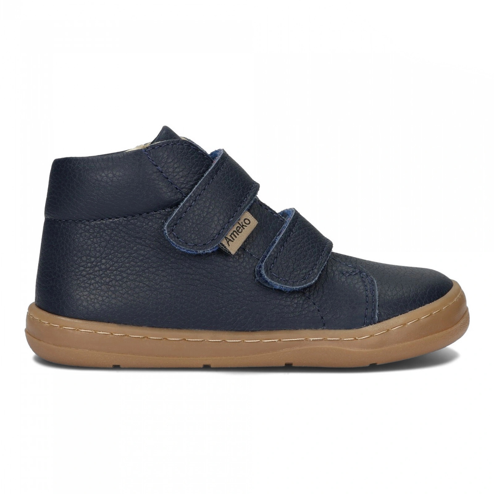Buty barefoot skórzane dziecięce przejściowe na rzepy Ameko Dakota Royal 25