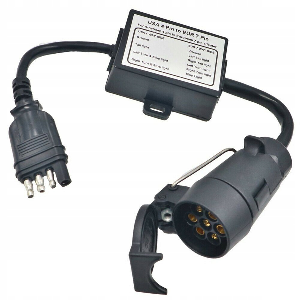 ADAPTER PRZEJŚCIÓWKA PRZYCZEPY USA 4PIN NA 7PIN UE, 7 PIN