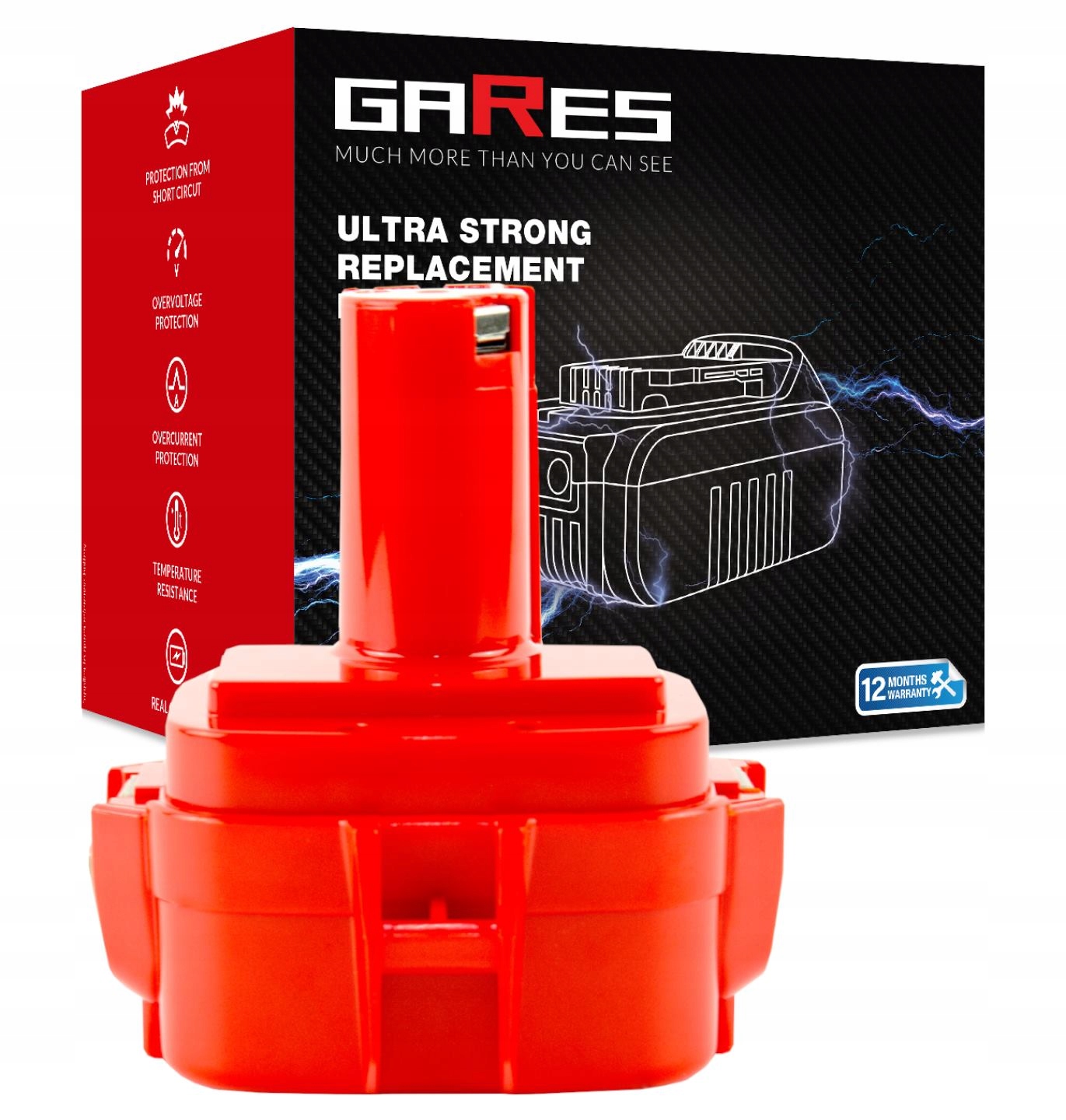 Akumulátor pro Makita 1050DA 1050D 6213DWBE 8414DWFE 12V 3Ah