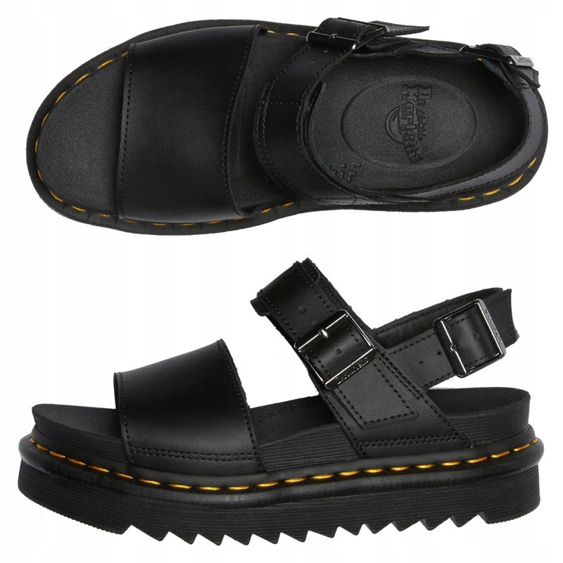 DR. MARTENS VOSS BLACK SANDAŁY r. 39 Model VOSS BLACK