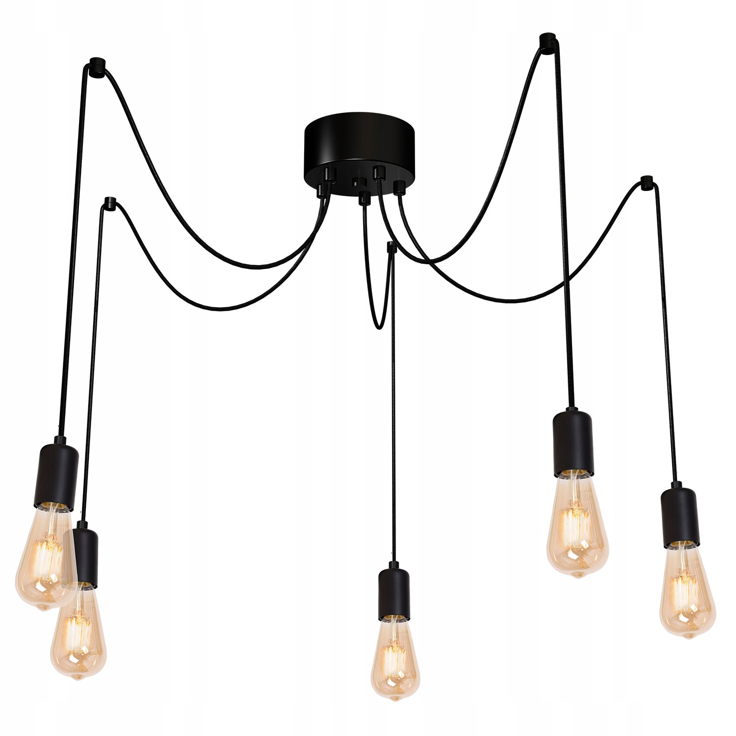 Závěsná lampa Luminex Spindel 5 světelné body E27