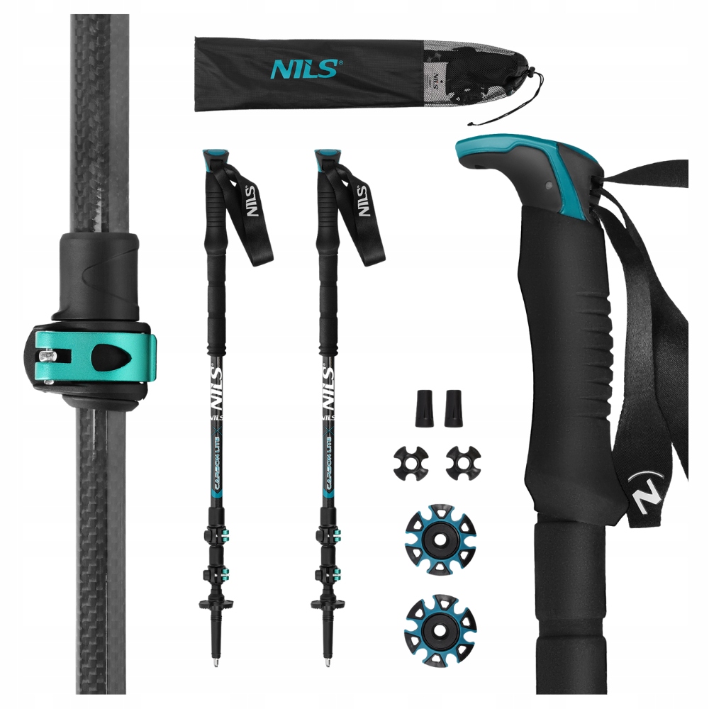 Nordic Walking hole Teleskopické hole pro chůzi Horské uhlíkové vlákno