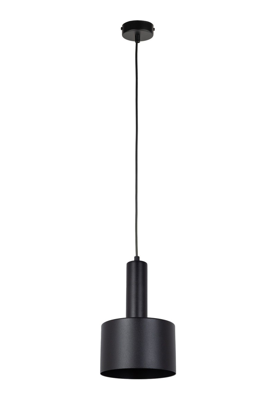 Závěsná lampa Sigma Vitrum válec černá 41109 E27 černá skleněná
