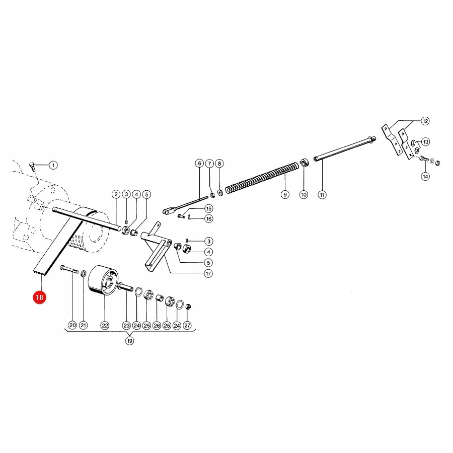 Pas napędu jezdnego 176474.1 Claas Oryginał Producent części Claas