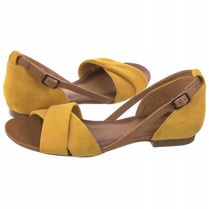 

Buty na Lato Sandały Damskie Maciejka Żółte 04614
