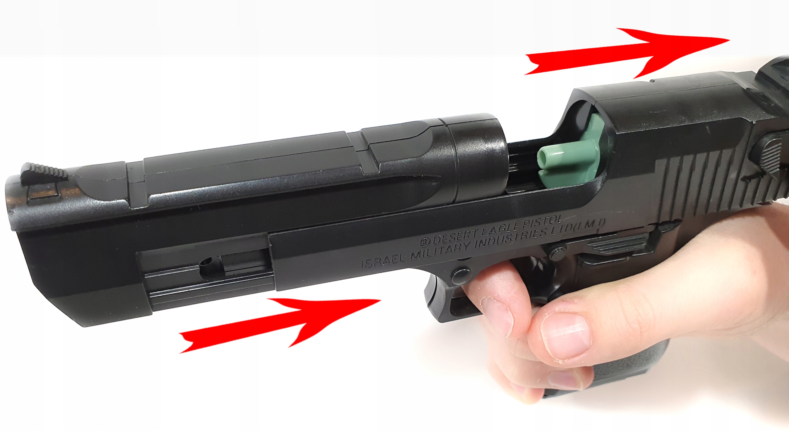 _METALOWY PISTOLET DESERT EAGLE NA KULKI REPLIKA_ Materiał metal plastik