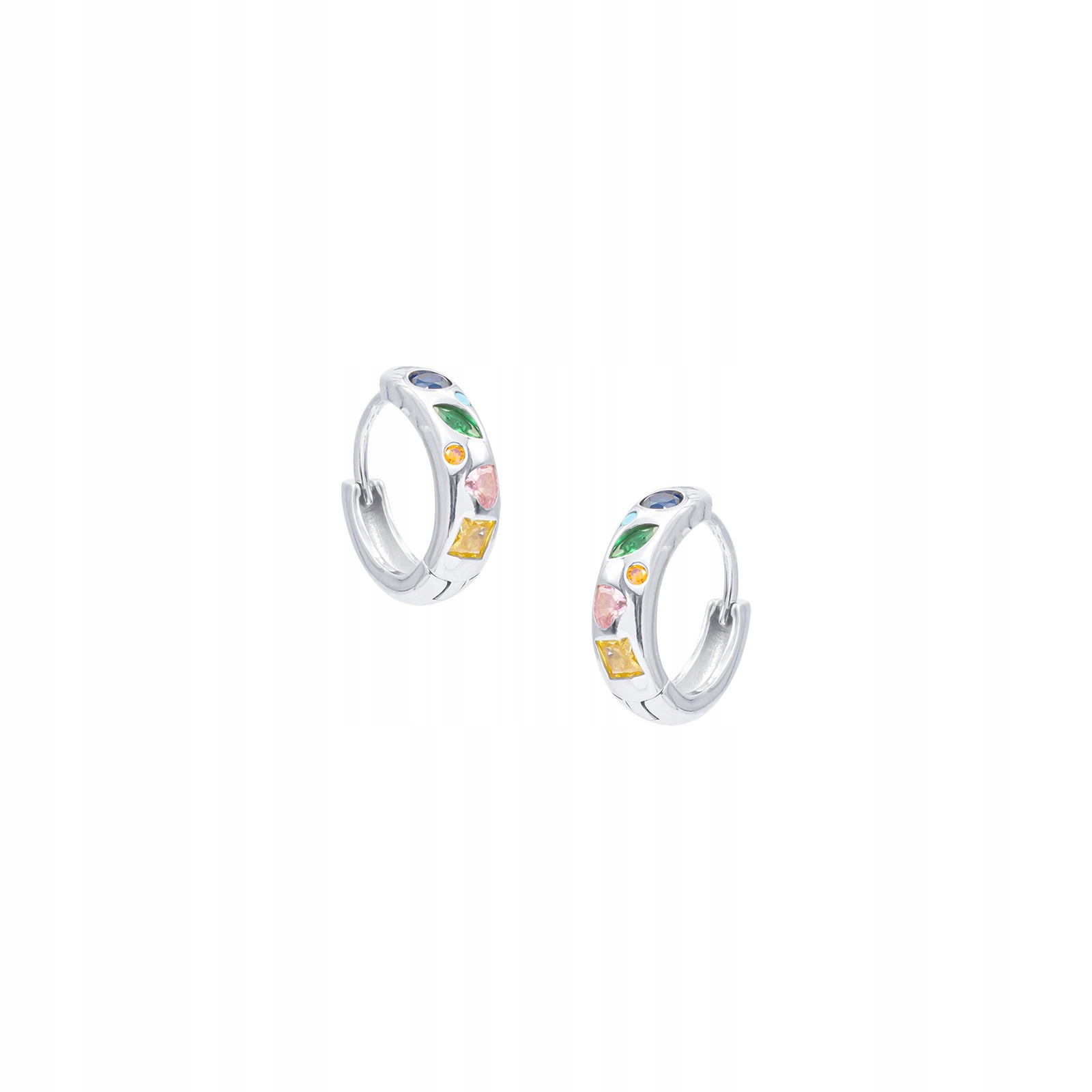 Stříbrná 925 Kola s barevnými zirkony