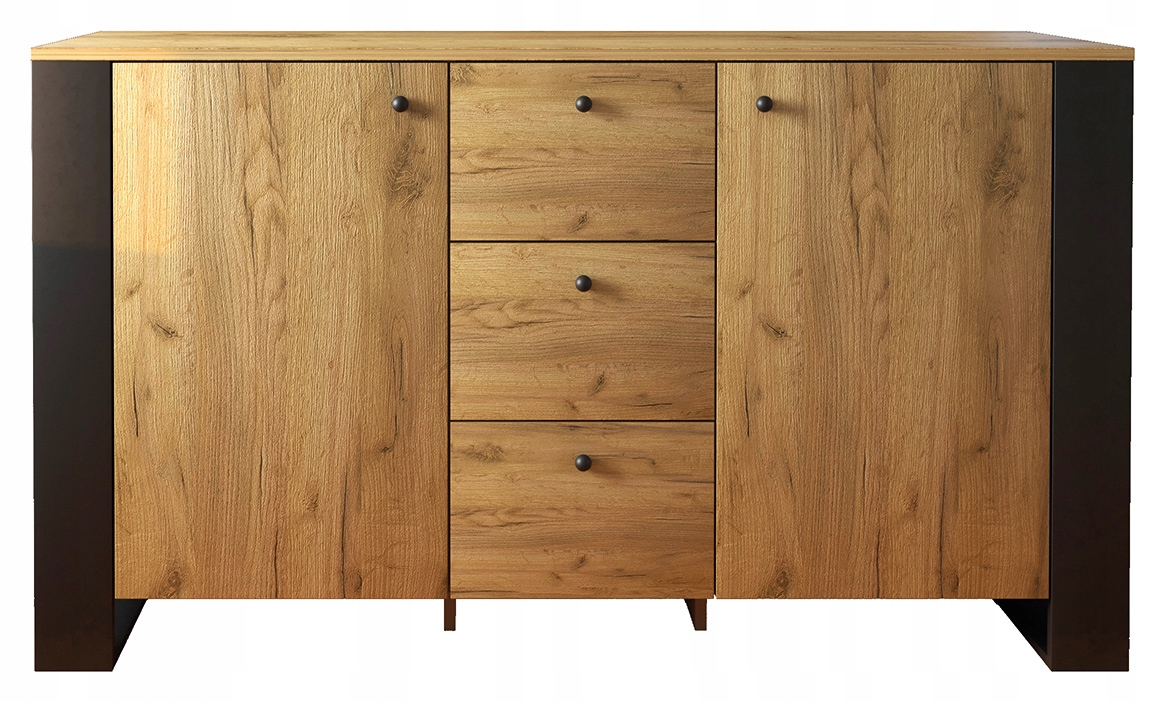 

Komoda (szafki+szuflady) Wood 2D3S Dąb Craft Złoty