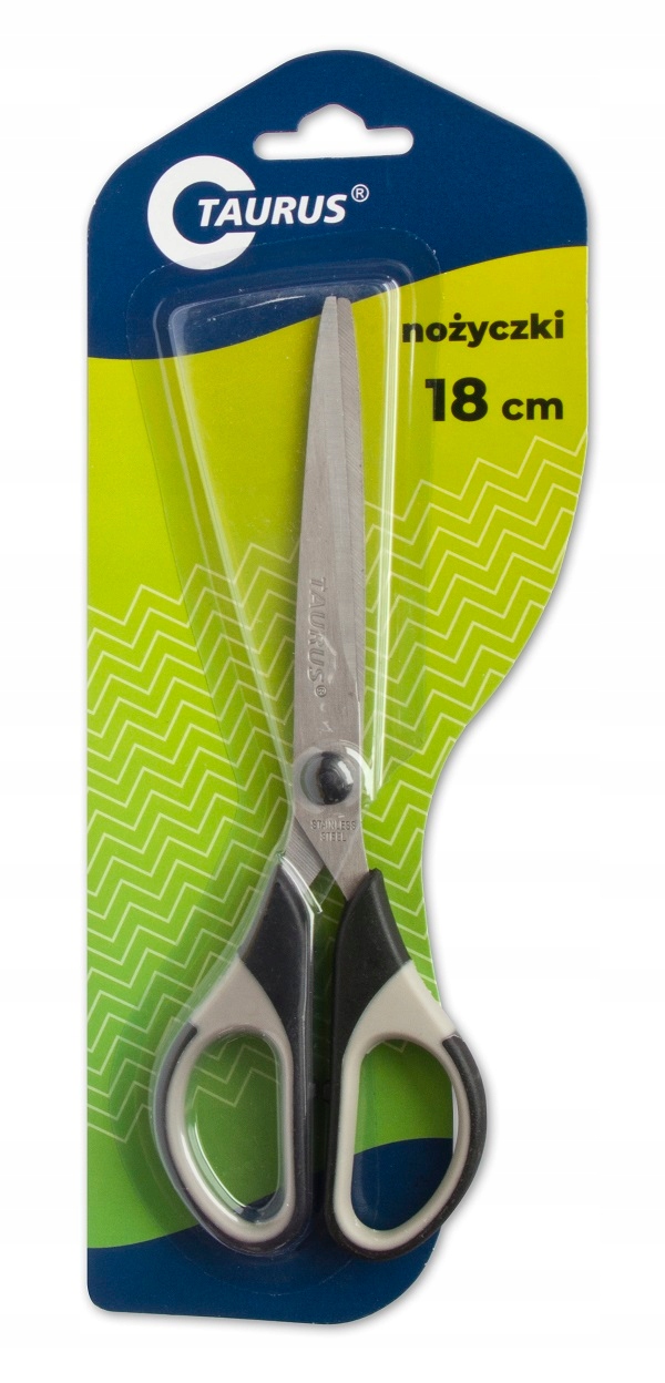

Nożyczki 18 cm z gumowanym uchwytem blister