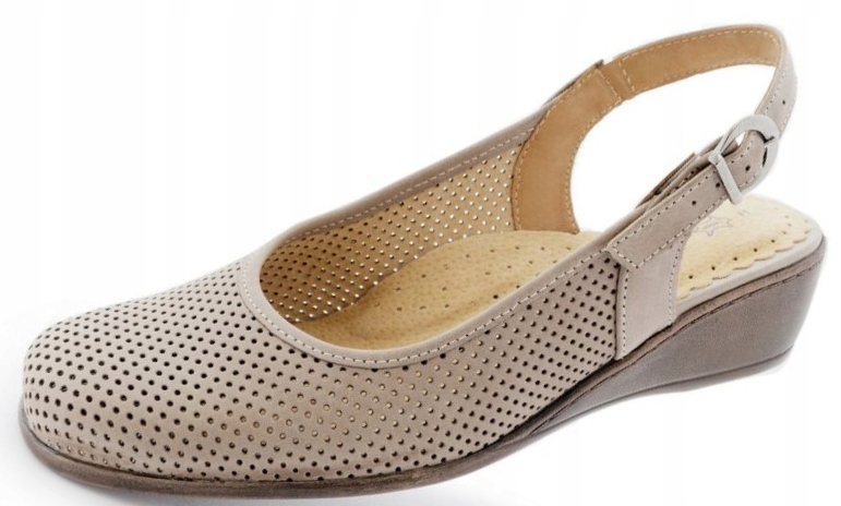 Kosela półbuty damskie oddychające, na halluksy, zdrowotne 9282 38 beż