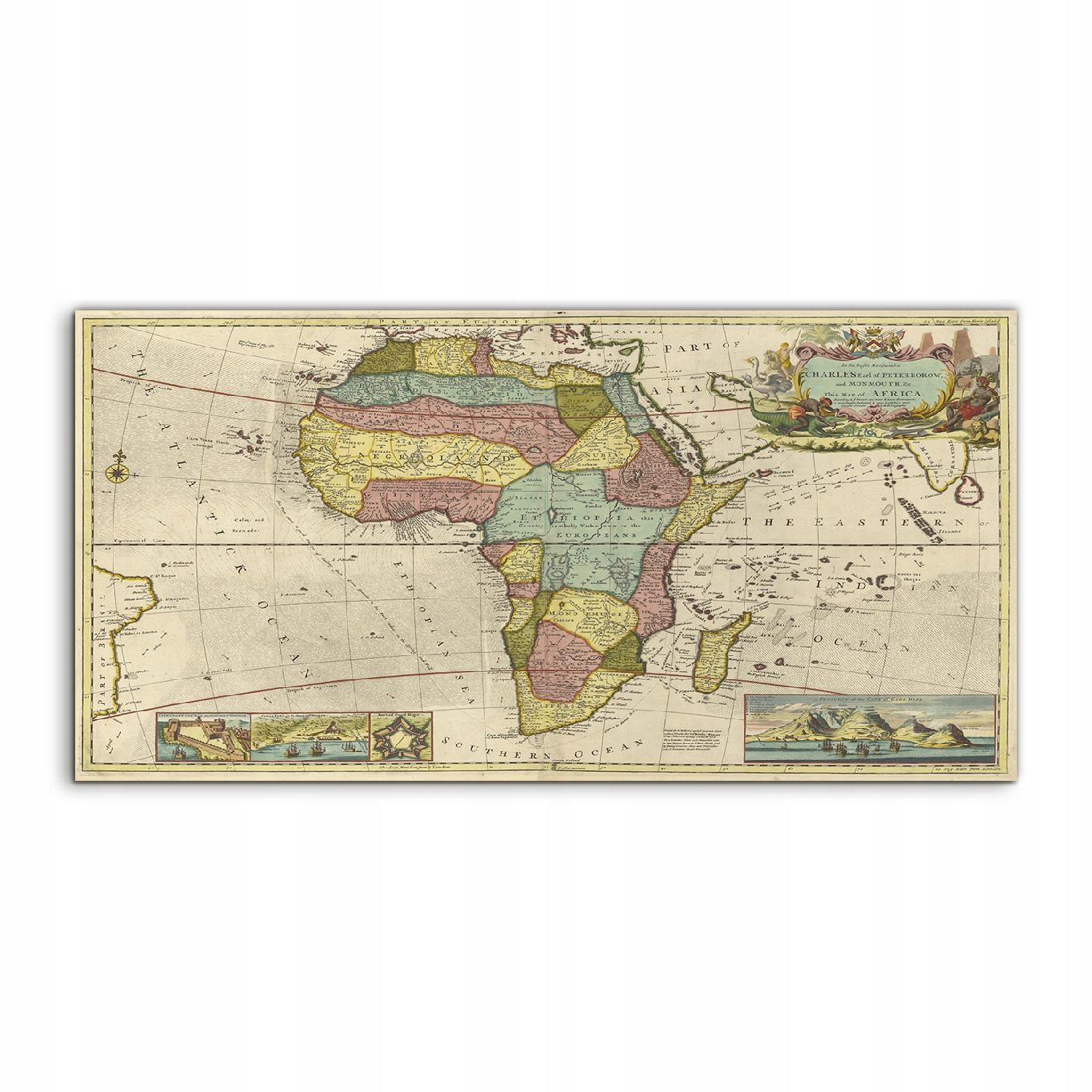 

Obraz akrylowy 140x70 wiszący Mapa Afryka Vintage