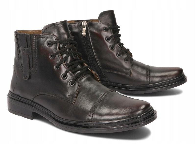 

Sztyblety Buty Zimowe Polskie Skóra 197 Brązowy 41