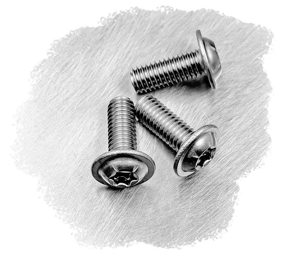 M6x16 ŚRUBA DO OWIEWEK KOŁNIERZOWA NIERDZEWNA 7380F TORX (10) Długość śruby 16 mm
