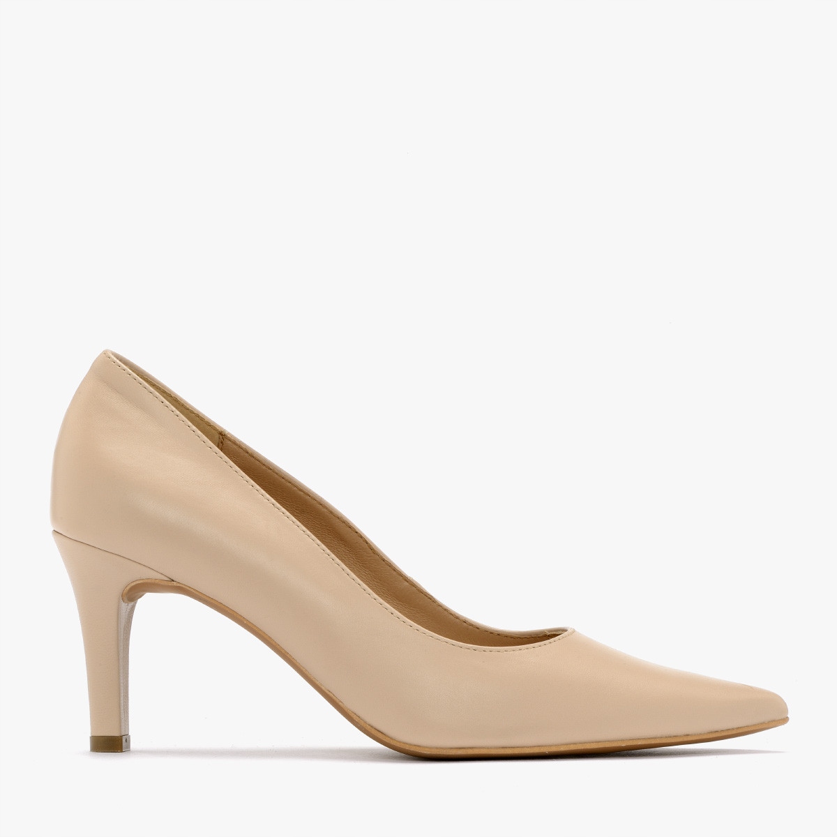 

Ryłko beżowe skórzane czółenka damskie 38.5