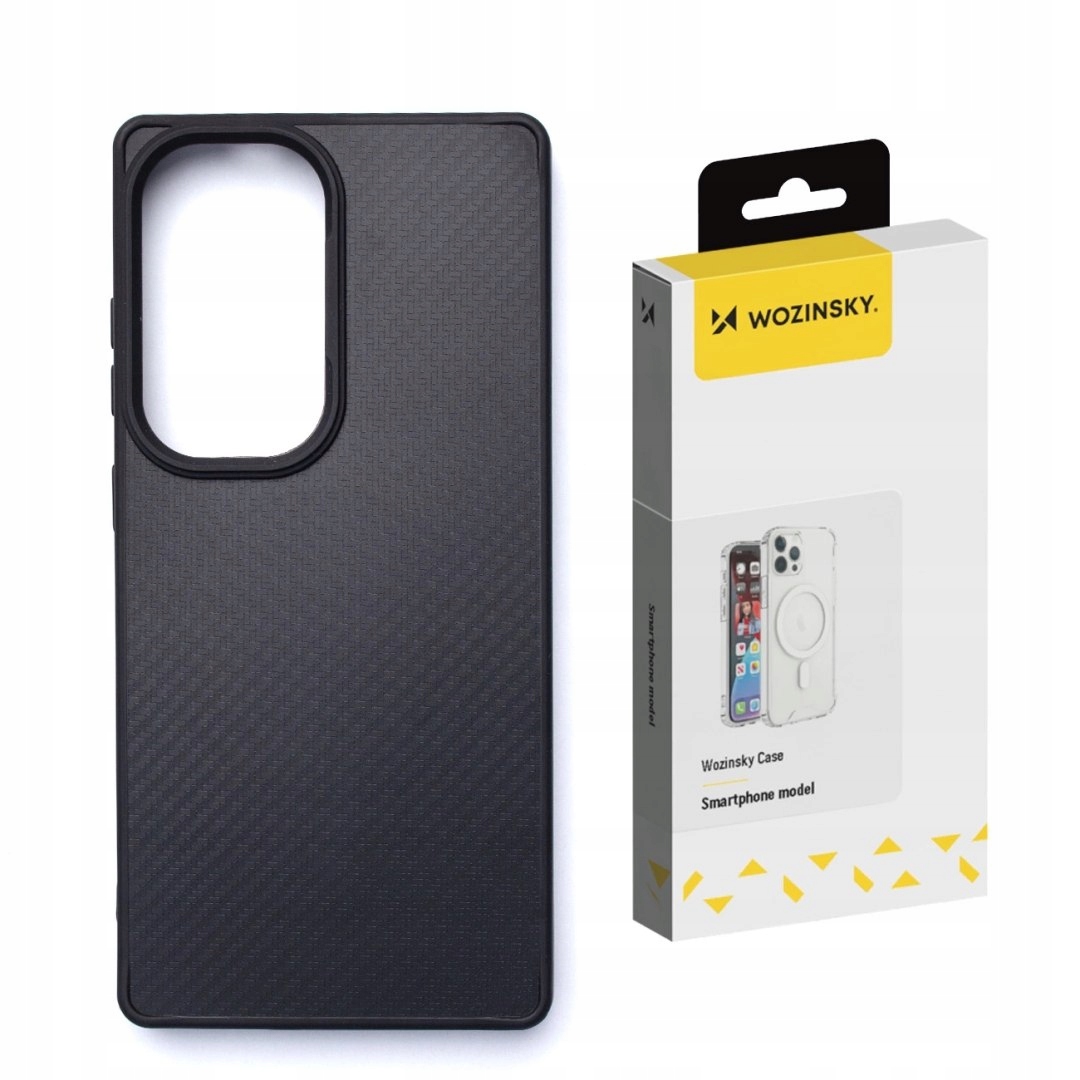 Etui Wozinsky Carbon Fibre Case z MagSafe na Samsung Galaxy S25+ czarne