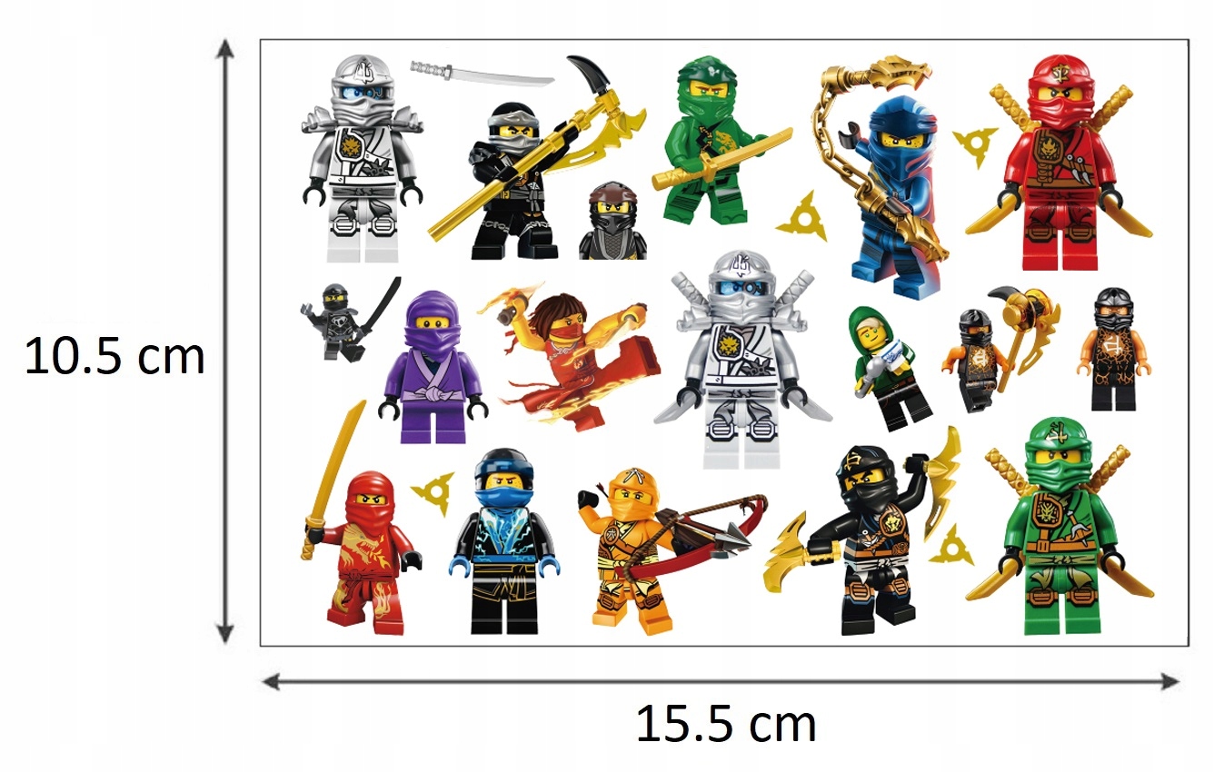 TATUAŻE DLA DZIECI ZMYWALNE TYMCZASOWE NINJAGO Marka inny