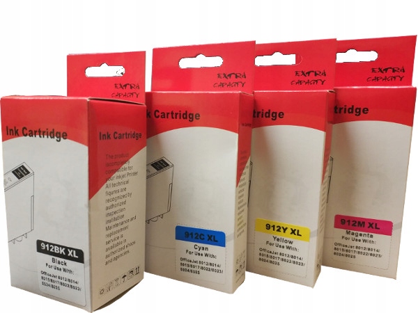 

4x Tusz do Hp 912XL 8010 8020 8024 8023 New Soft