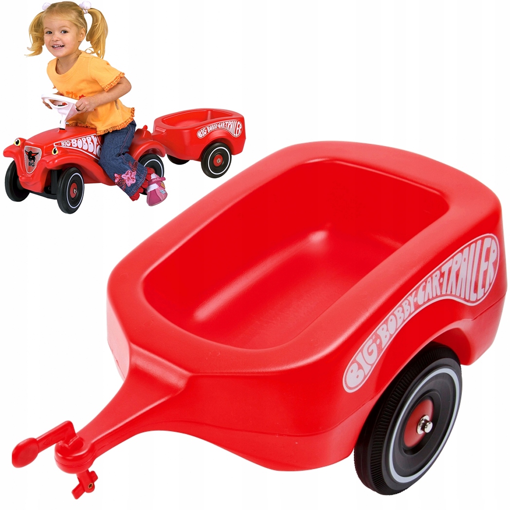 Przyczepka Do Jeździka Jeździk Bobby Car Czerwona 25 Kg Big
