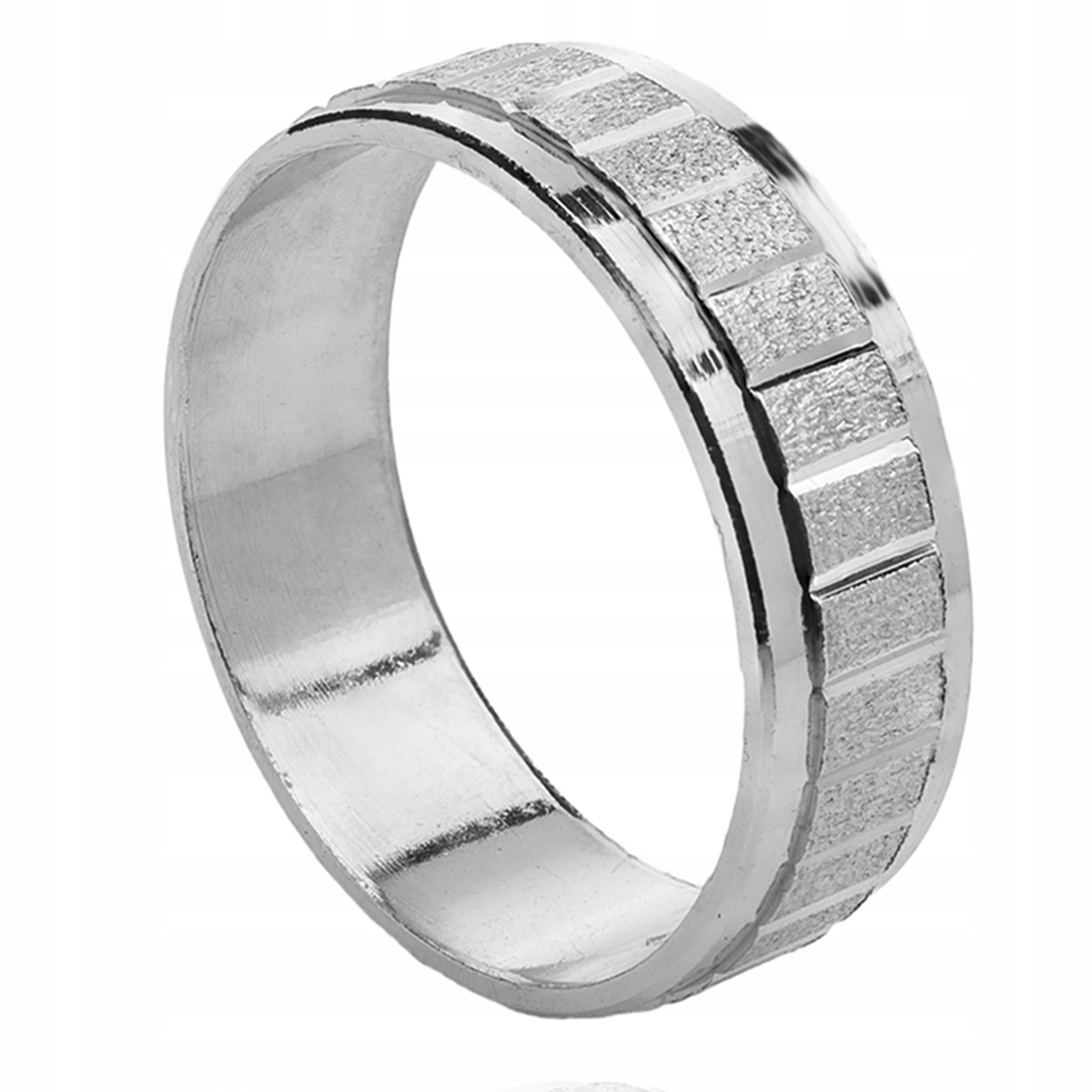 Stříbrný Pánský Rhodiovaný Snubní Prsten 10