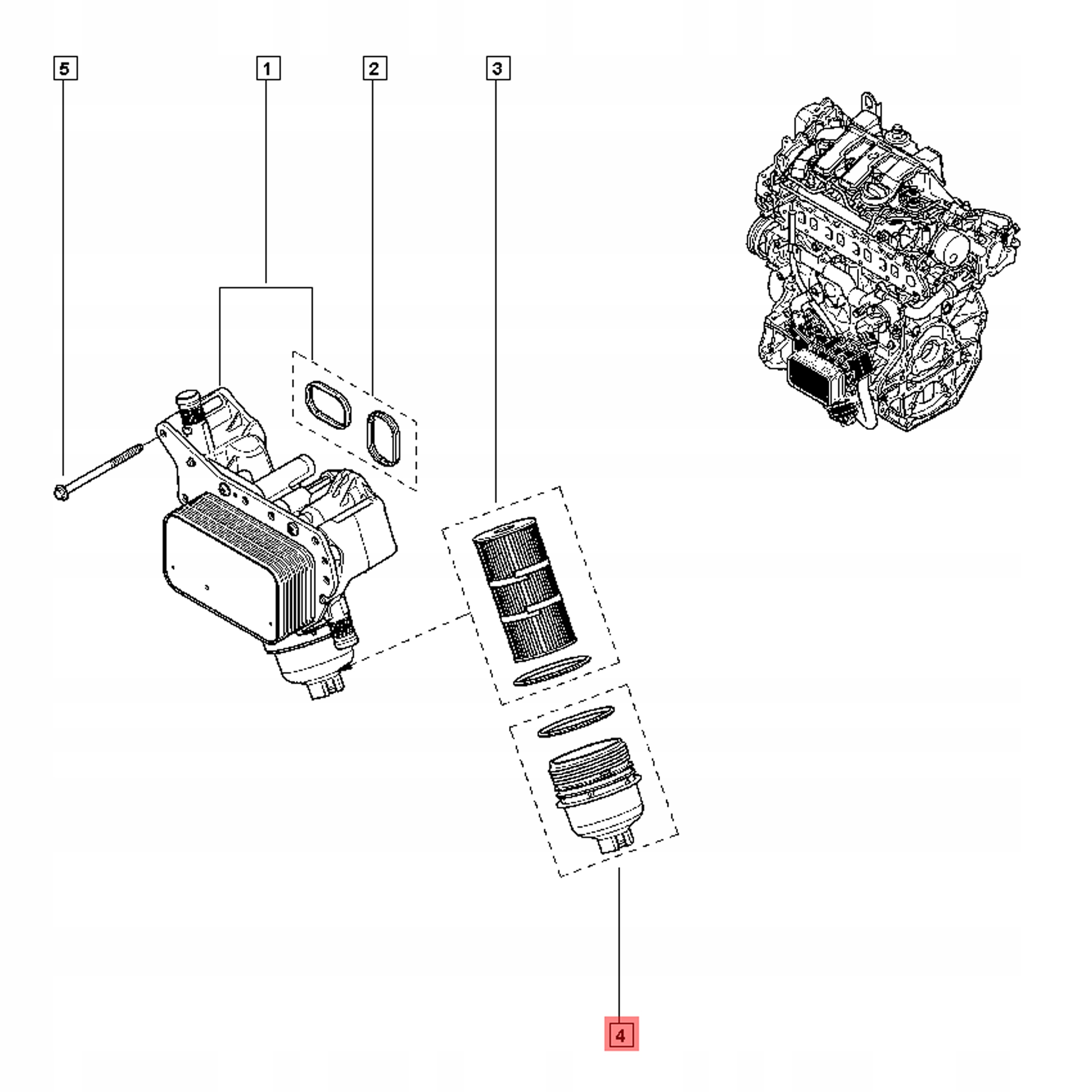 OBUDOWA FILTRA OLEJU 1.6 2.3 DCI MASTER TRAFIC III Producent części Renault OE
