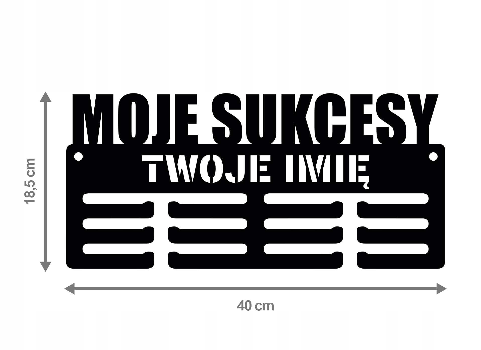 

Wieszak na medale Moje Sukcesy Imię 40cm 40.2