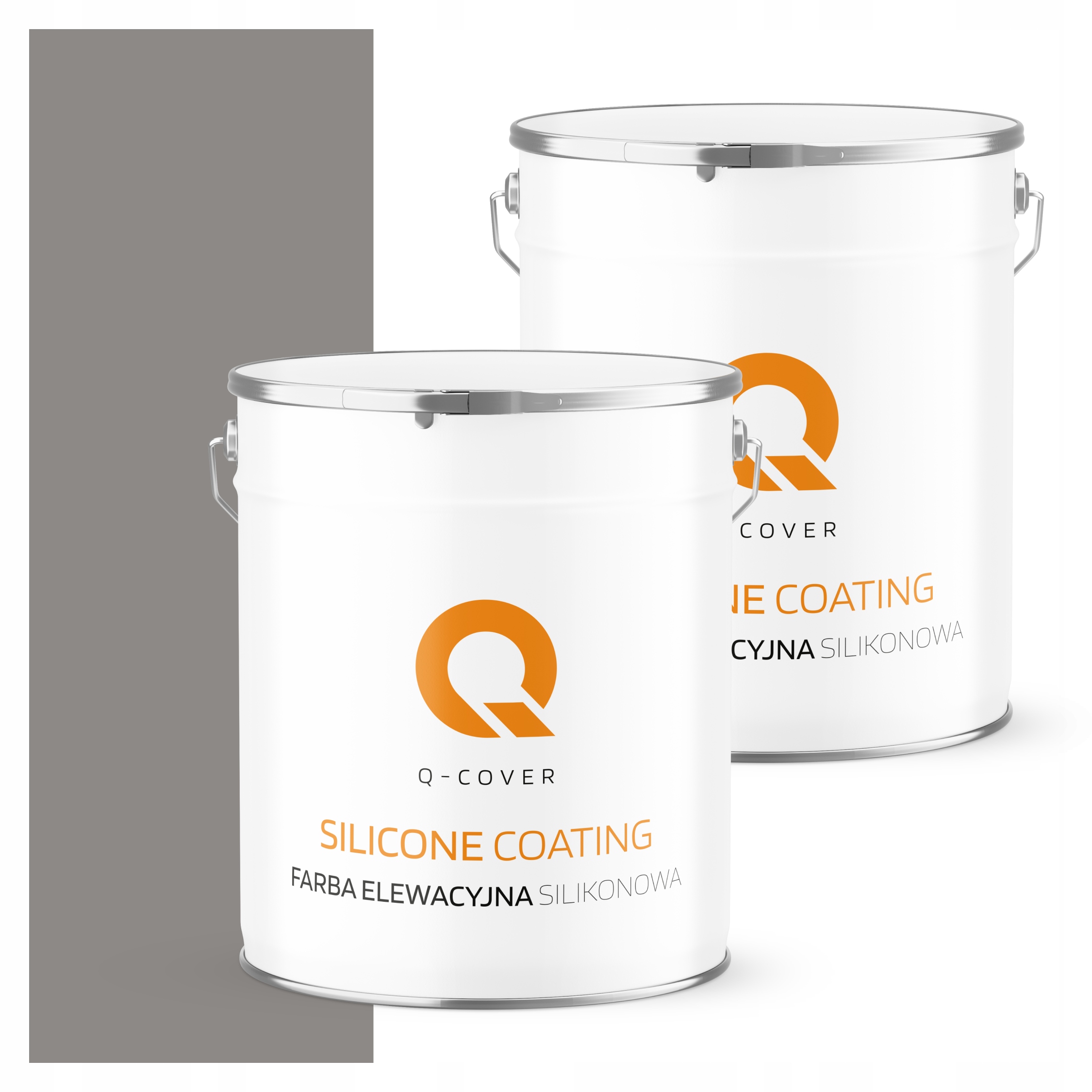 Fasádna farba 5 l silikónová Uv farba šedá tmavá chladná