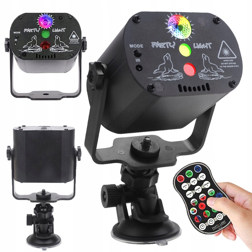 Diskotékový Projektor Kolorofon Led Lampa Disco Rgb Dálkové Ovládání