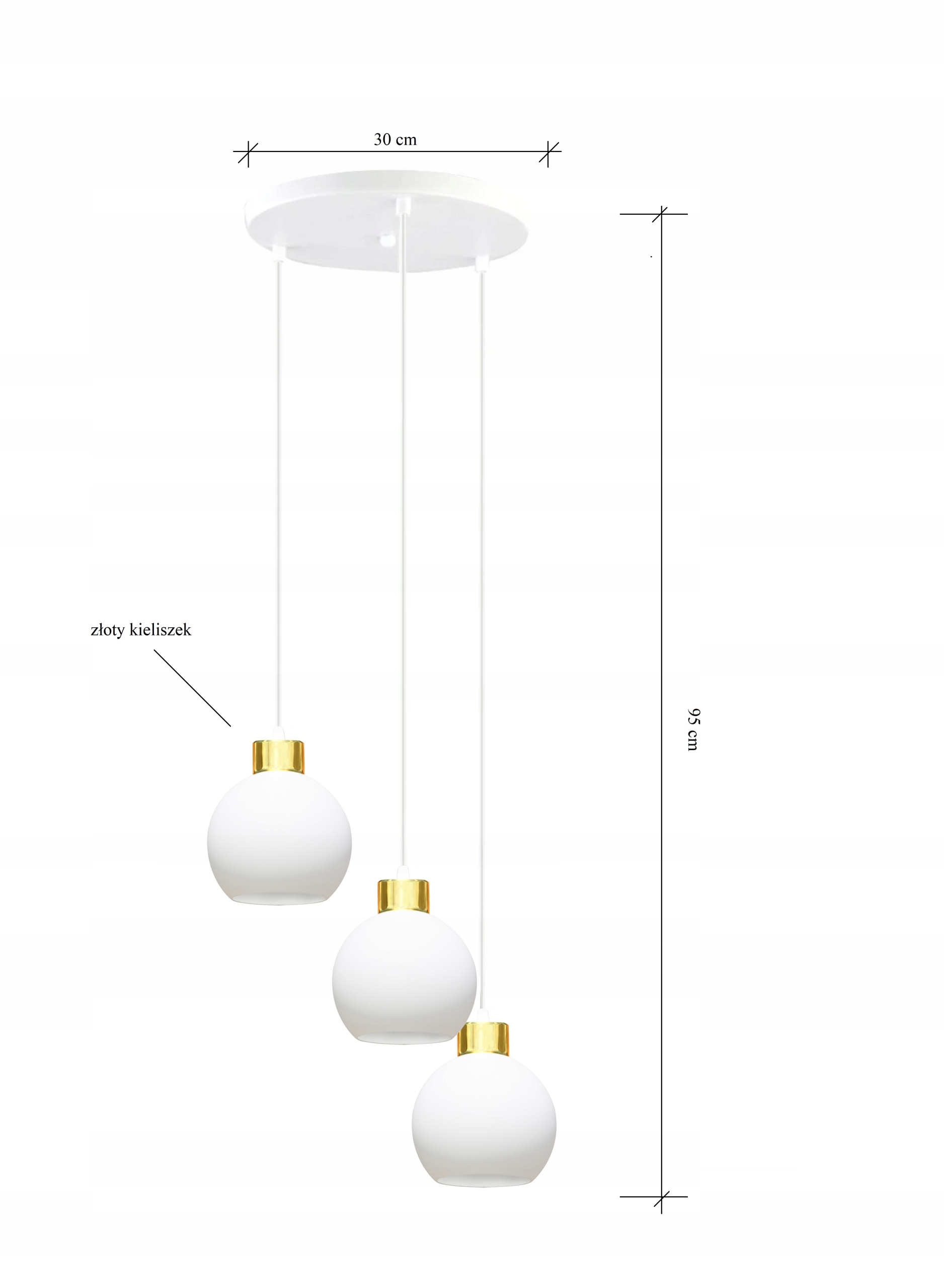 LAMPA SUFITOWA DO SALONU, KRONOS ZŁOTO 5-402KL LED Zasilanie sieciowe