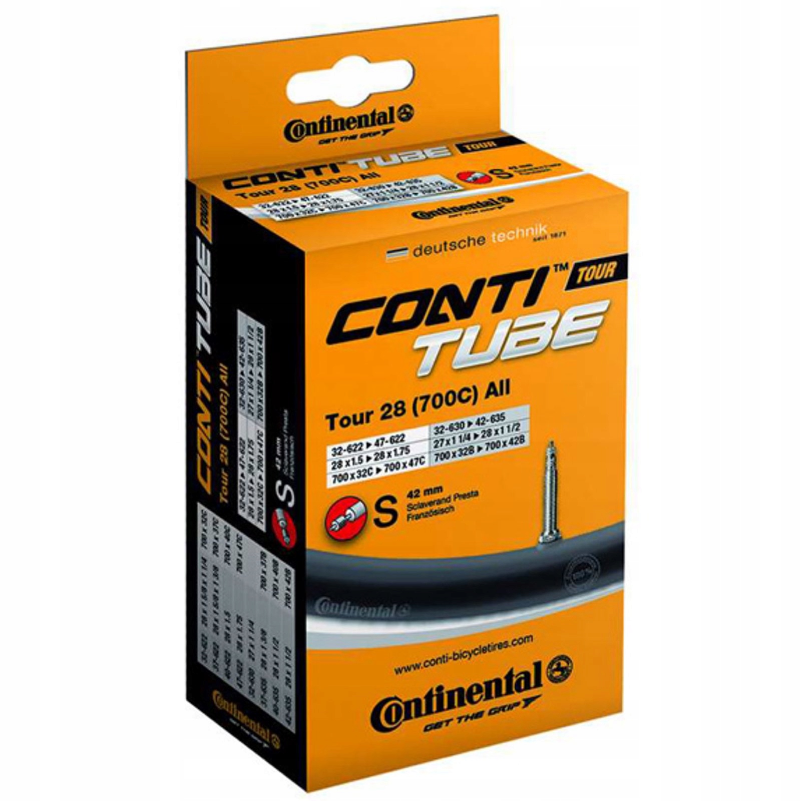 

Dętka Gravel Treking Continental 28 32-47mm Presta