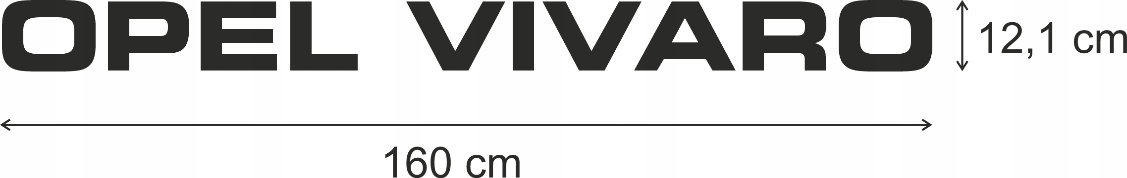 Наклейка OPEL VIVARO, 160см