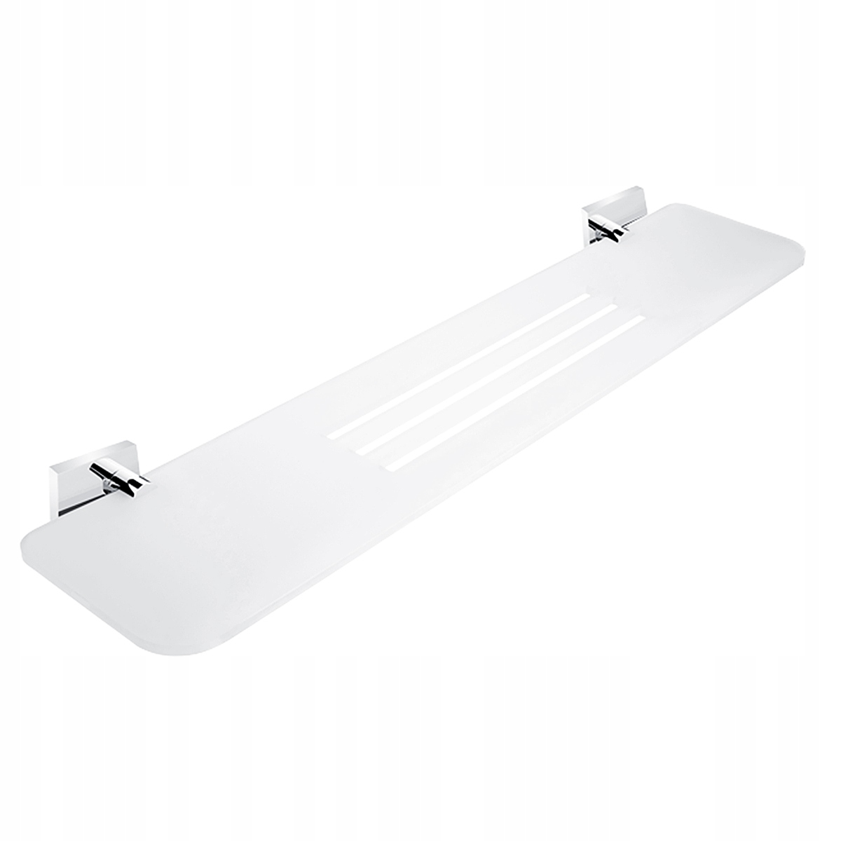 Nimco Keira polica do kúpeľne s otvormi, biela mat, 60 cm Ke X360-26