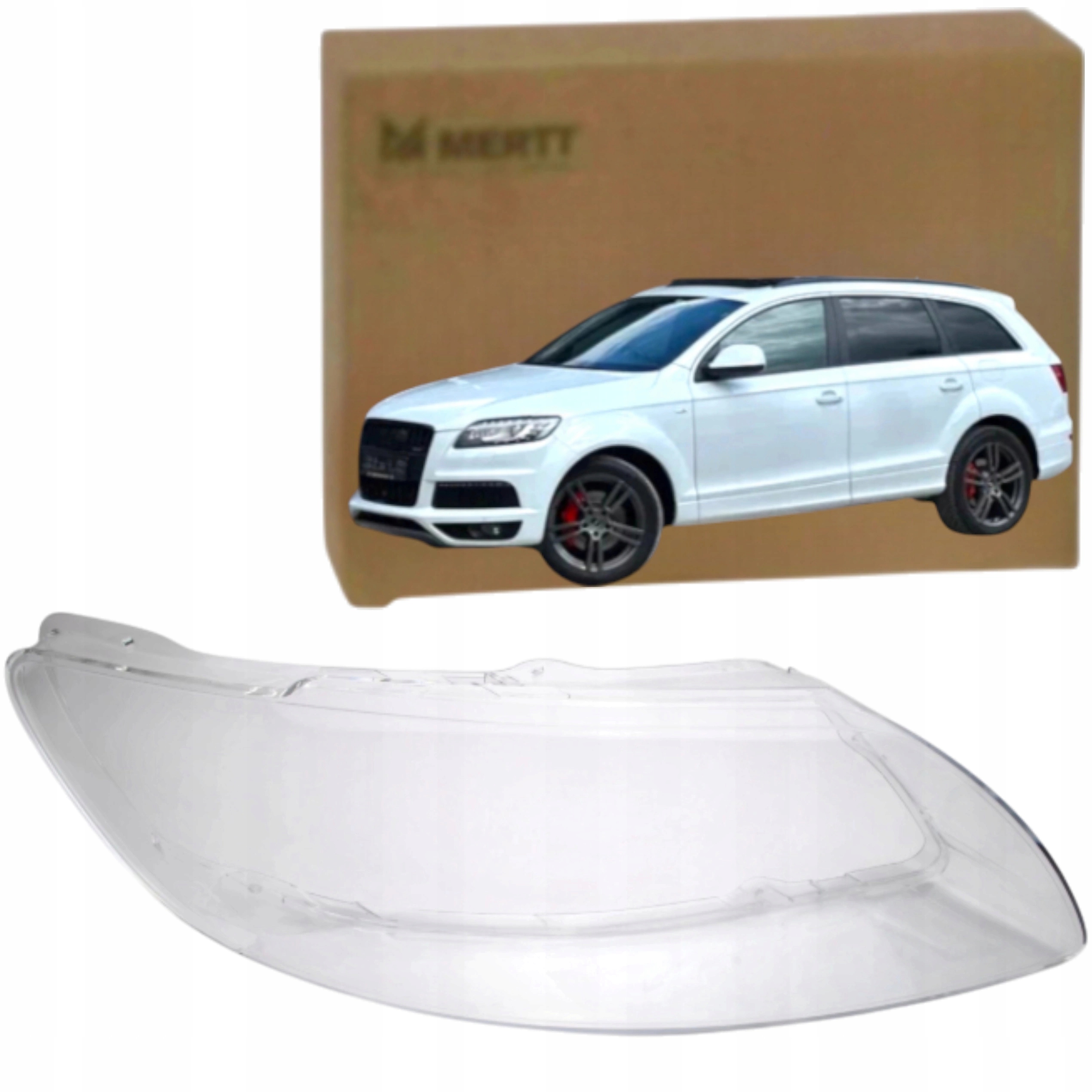 Audi Q7 I 2005-2015 Klosz sklo Předního světlometu Pravé