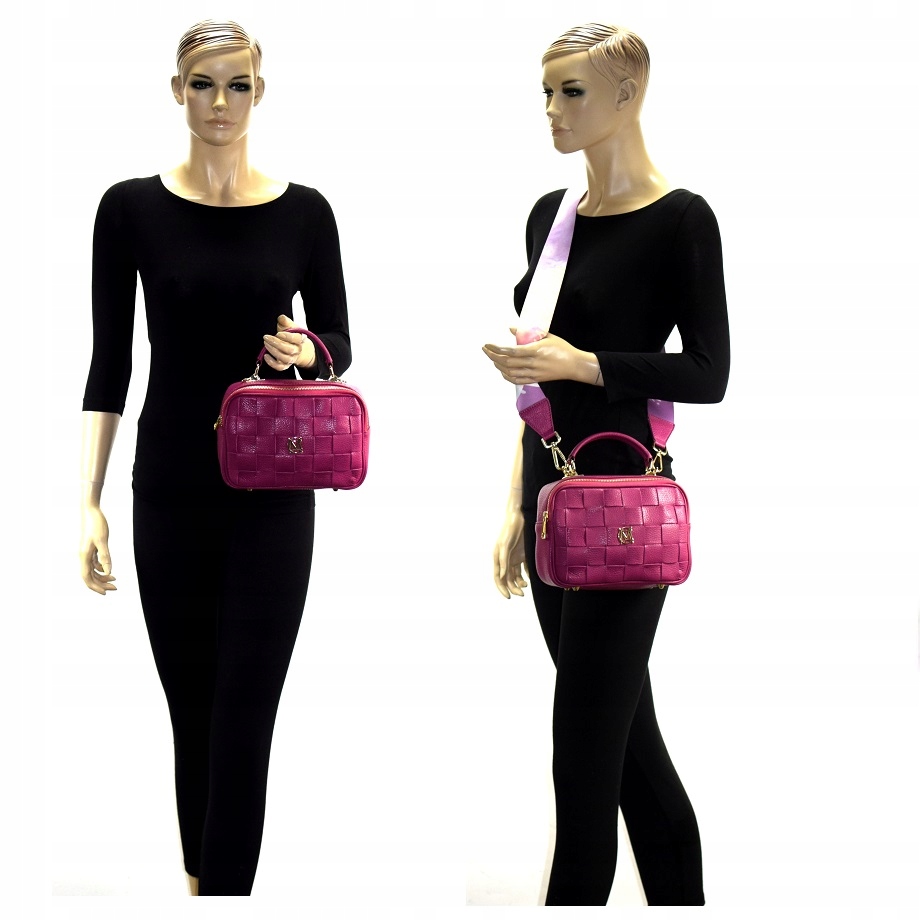 TOREBKA MASSIMO CONTTI SKÓRA PLECIONA FUKSJA 888G Płeć kobieta