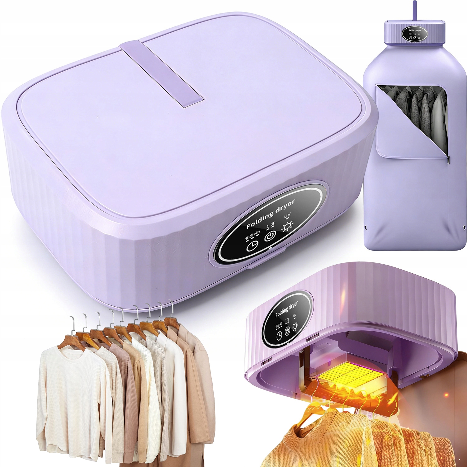 Levně Sušák Na Prádlo 600 W, Skládací Ultrafialové Světlo S Časovačem