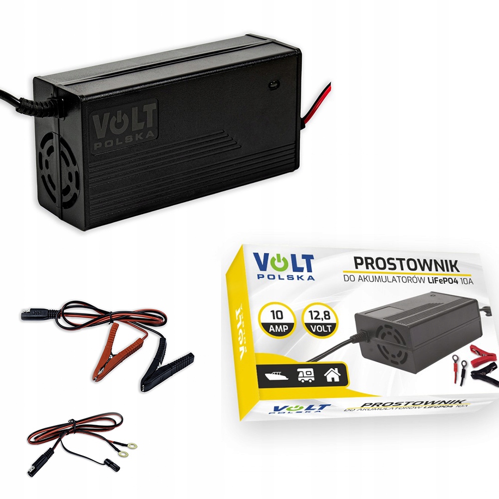 Prostownik Ładowarka Do Akumulatora Automatyczna LIFEPO4 10A Volt Polska