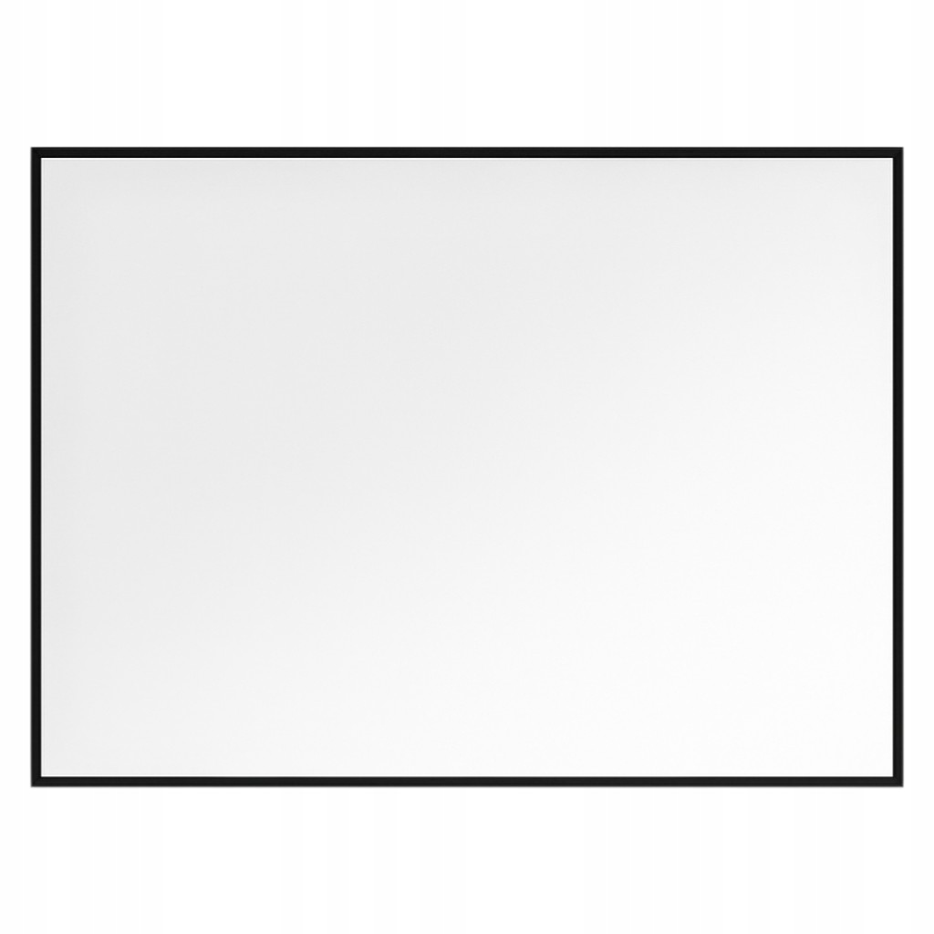Lustro Prostokątne Czarna Rama Metalowa 70x50CM Wiszące Łazienka Przedpokój