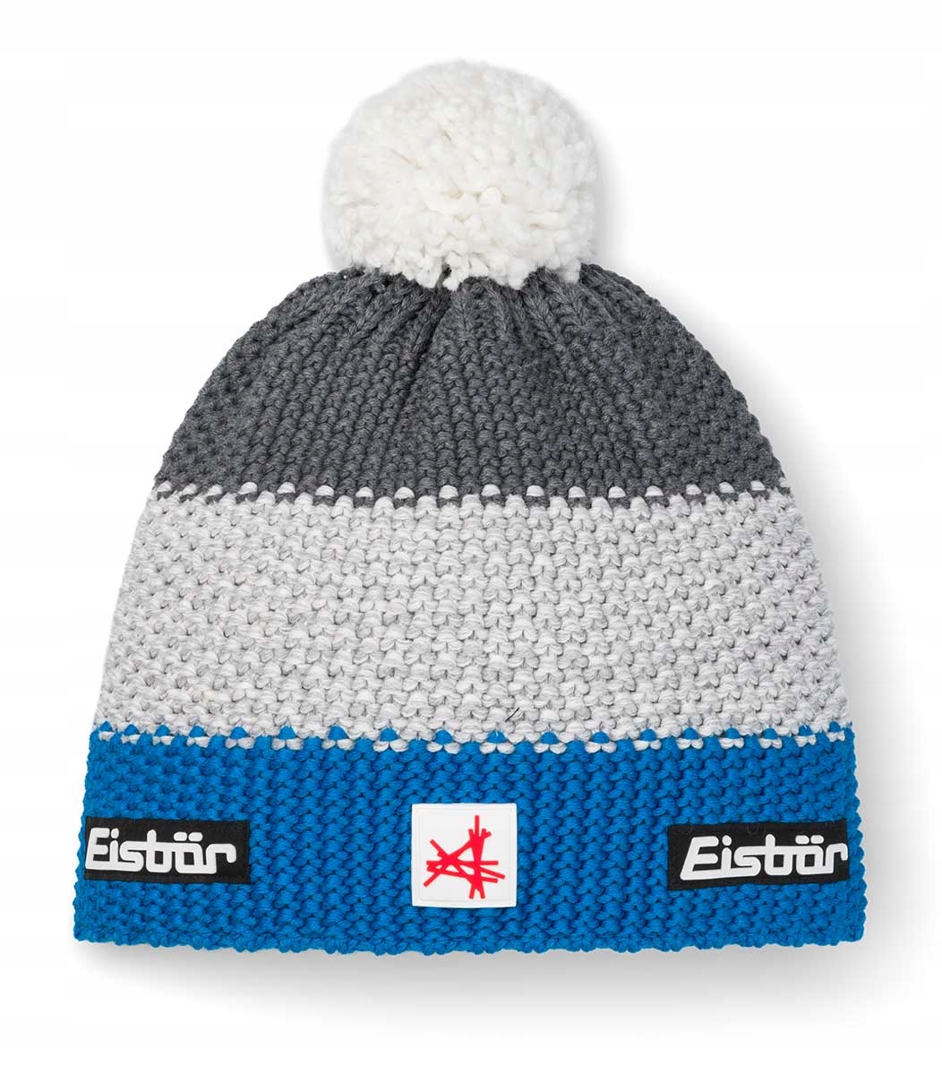 Zimní lyžařská čepice Eisbar Star Bambule Mu Sa bílá-graf-šedá-ne