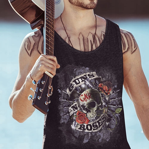 TANK TOP HORROR/ROCK GUNS N ROSES FIREPOWER Marka inna