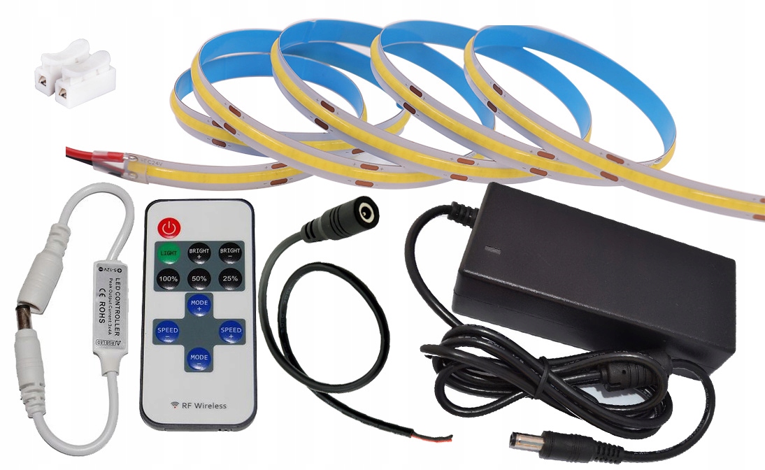 

Zestaw Led linia Cob 12V 60W 5mb Neon Ściemniacz