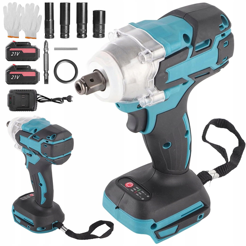 Úderový klíč 21V 520 Nm 1/2" pro kola motocyklů s osvětlením