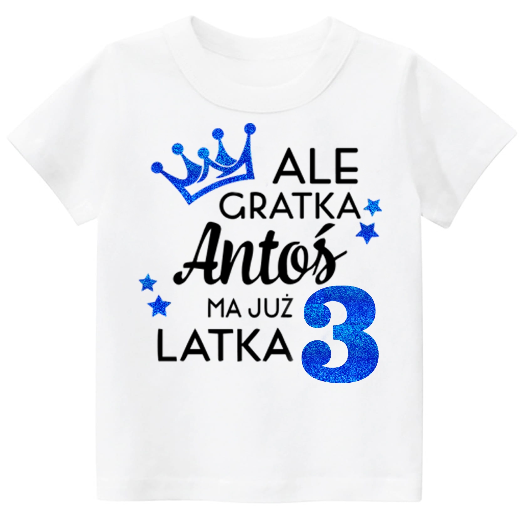 

Koszulka Urodziny Ale gratka ma 3 latka Imię r.110