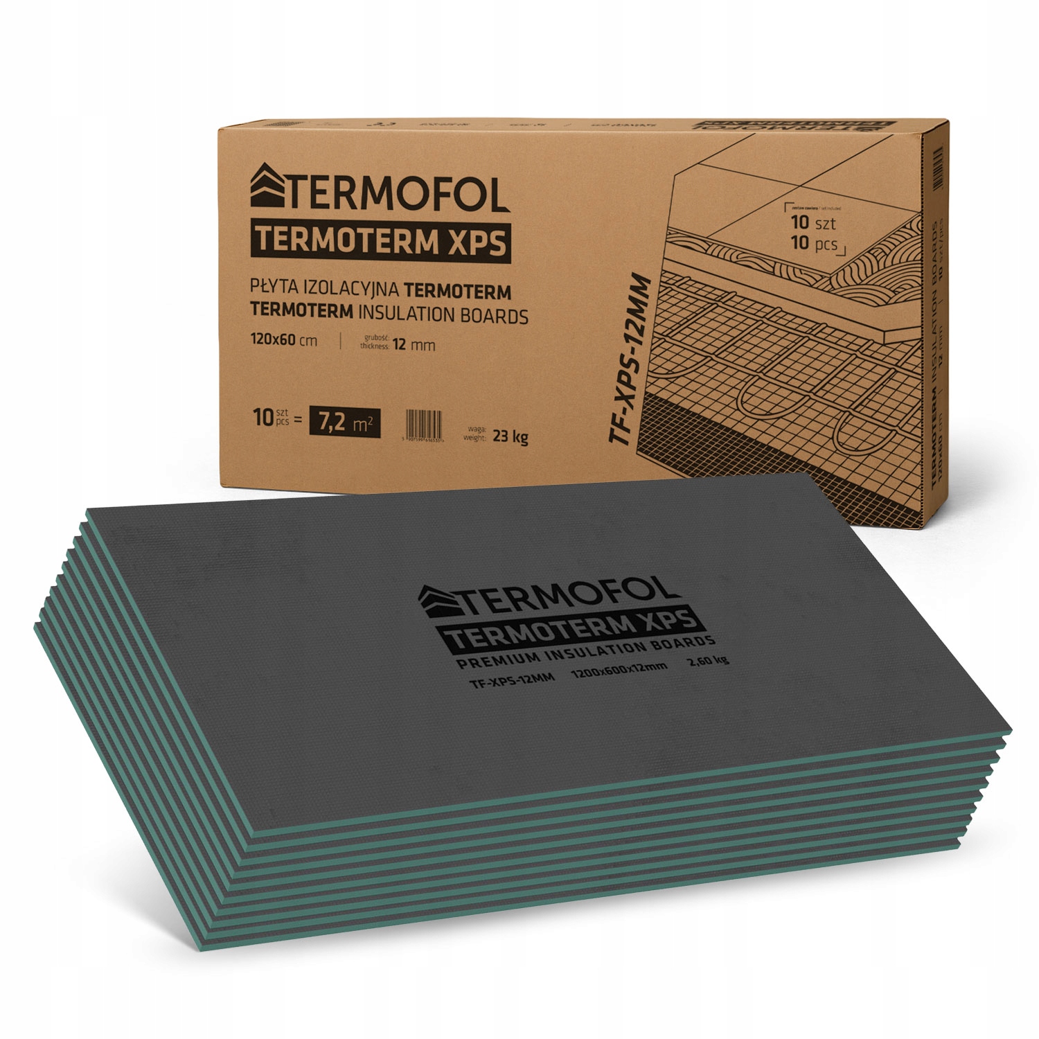 Podkladová Izolácia Stavebná Doska Vykurovacie Podložky Xps 12MM Vykurovanie 10ks