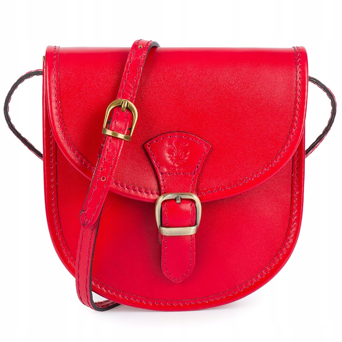 Červená Beltimore Dámská kožená malá kabelka Přes Rameno podkova
