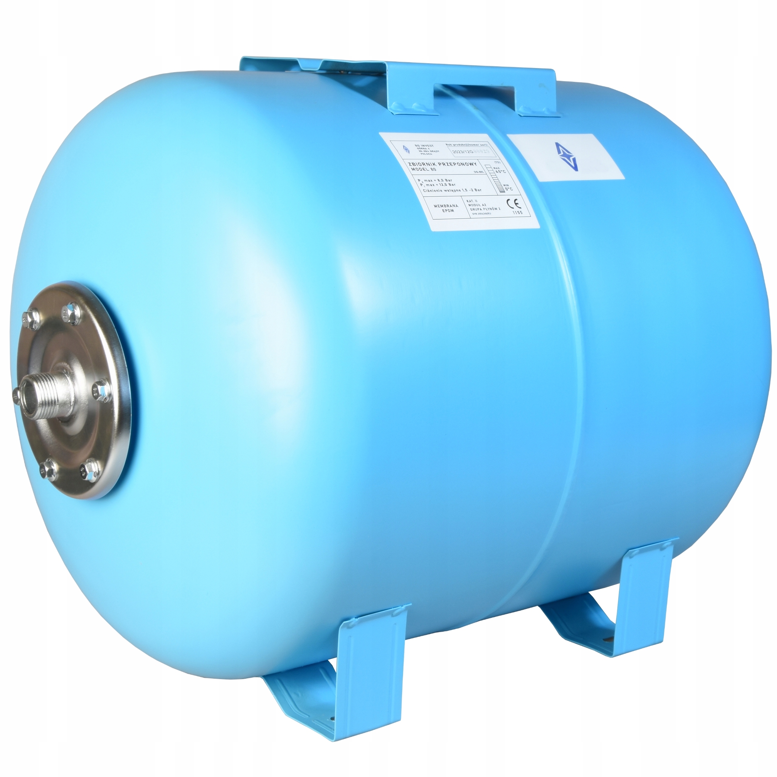 Horizontálna Membránová Nádrž 80 L Na Vodu, Hydroforová Oceľ, Hydrofor