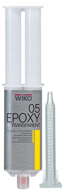 Klej epoksydowy bezbarwny do szkła plastiku metalu kamienia 5min 25ml Wiko