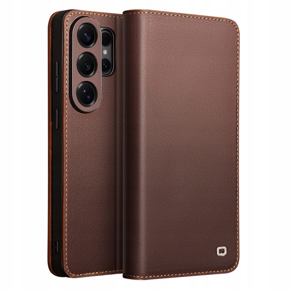 Kožené Flipové pouzdro pro Galaxy S26 Ultra, Qialino Leather Wallet, kryt