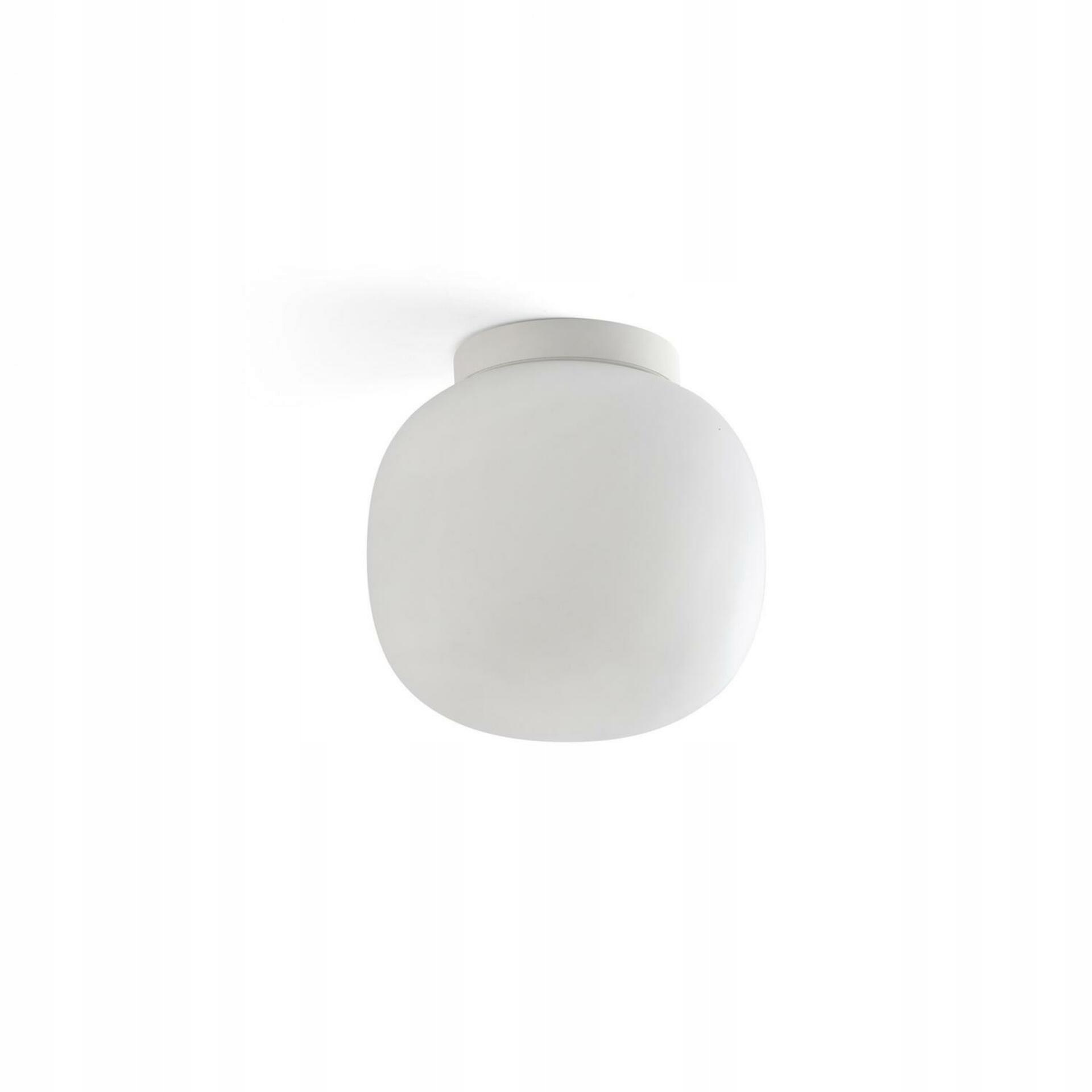 Stropné svietidlo Faro Amelia biele, sklo, E27, IP44, Ø215 mm